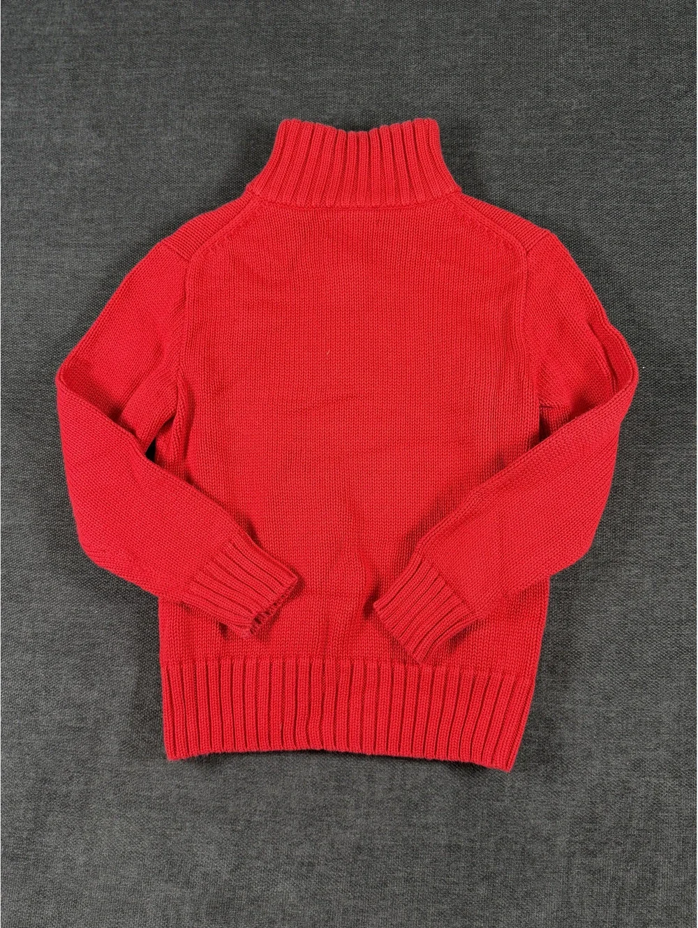 Polo Ralph Lauren Red Cotton Half-Zip Sweater Size 6